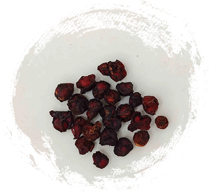 ผลไม้ Schisandra (wǔwèizǐ):