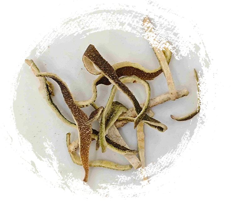 เปลือกส้มเขียวหวานสีเขียว (qīngpí)